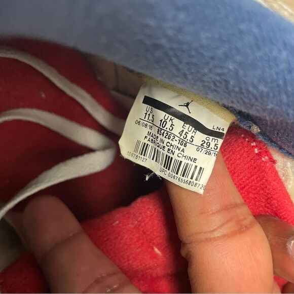 Jordan 3 OG True Blue 2016 men’s size 11.5 white basketball swoosh - Picture 12 of 12